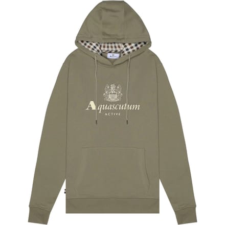 Aquascutum Active Big Logo Army Green Hoodie