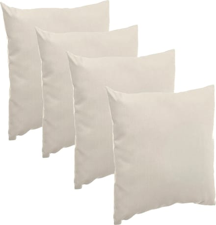 Hesperide Sierkussen - 4x - beige - kussen voor binnen en buiten - 40 x 40 x 10 cm - polyester