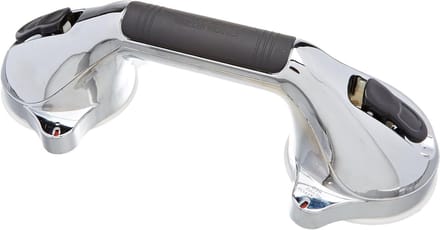 Wandbeugel met Zuignap - Badkamergreep Handgreep - Veilig In Bad - Indicator Knoppen - 298 cm - Chroom