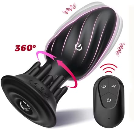 Roterende Buttplug Vibrator - Afstandsbediening - Prostaat massage - Anaal