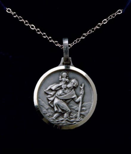 Ketting met hanger Christoffel zilver (6903)