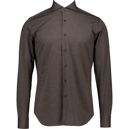 Xacus Active Shirt Lange Mouw Overhemden Donkerbruin Act520ml/91617