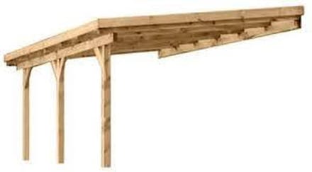 overkapping Muur aanbouw incl. dak 3x5 Geïmpregneerd