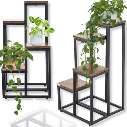 SEDDŌ - Plantenrek - 4 Planken - Loftstijl - Metalen Frame