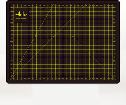 Heller Snijmat - 99010 A4 - Zwart met Geel - 30x22cm