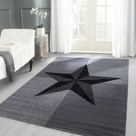 Modern design vloerkleed Plus 8002 Grijs 80x150 cm
