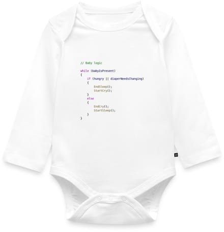 Baby Logica Programmeur Cadeau Baby Rompertje Met Lange Mouwen