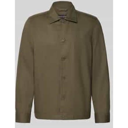 regular fit overshirt van mix van lyocell en linnen en katoen