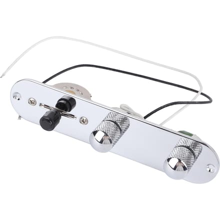 Circuit Imprimé de Guitare Électrique Assemblage de Commande 3 Voies Remplacement Métallique avec 2 Vis white