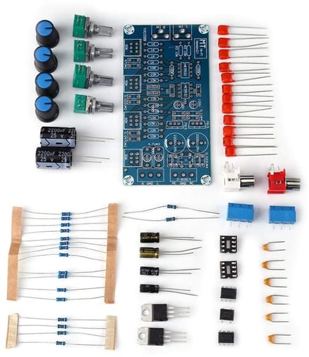 DIY Audio Voorversterker Kit - Volume, Toonregeling (Laag/Midden/Hoog) - Low-Noise Stereo Preamp Module