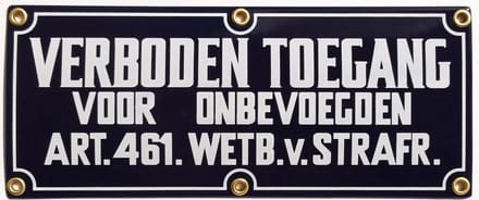 Verboden toegang bord