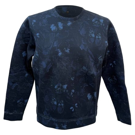 Valentino Neopreen Vlinder Sweatshirt in Marineblauw Katoen