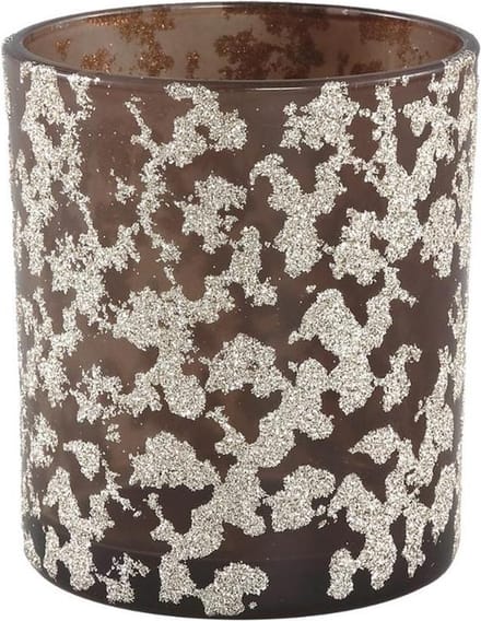 PTMD Theelichthouder Shiny Bruin - 10 cm