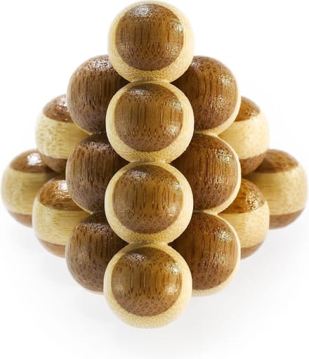 Eureka 3D Bamboo Brain Puzzle Cannon Balls 3D Puzzels