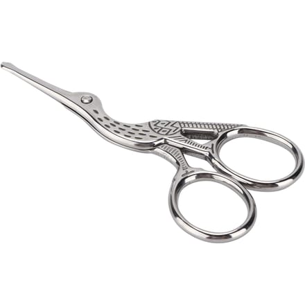Ciseaux design grue en acier inoxydable, style rétro, pour couture, broderie, bricolage, artisanat, argent gray
