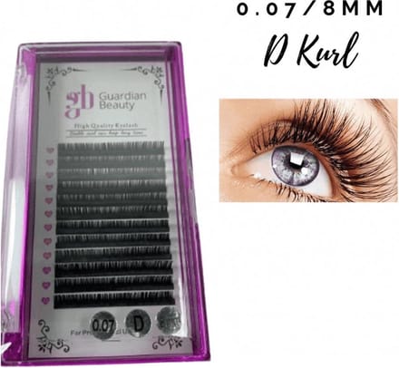 Guardian Beauty Wimpers Extensions - 8mm - 0.07 D Krul