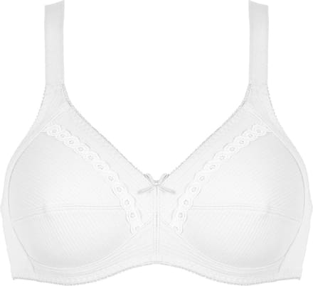 Naturana 100% katoenen soft BH zonder beugels maat 75F wit