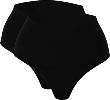 Sarlini Dames Corrigerende String Naadloos 2-Pack Zwart - Maat M