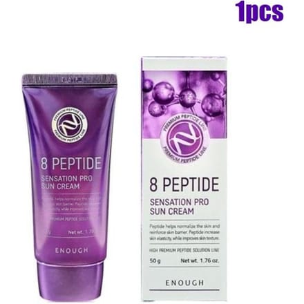 ENOUGH 8 Peptide Sensation Pro Sun Cream  SPF50+ PA++++ 50g +RANDOM GIFT white