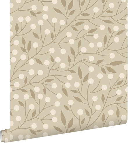 ESTAhome behang bloemmotief beige - 50 x 900 cm - 139591