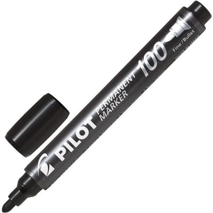 Pilot - Permanent Marker 100 - Zwart - 1 stuks
