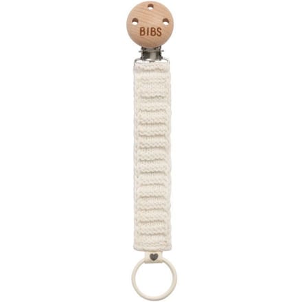 BIBS Fopspeenketting Knitted Ivory 1