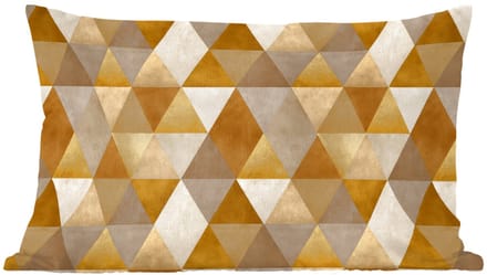 Sierkussens - Kussentjes Woonkamer - 60x40 cm - Geometrisch - Driehoek - Goud