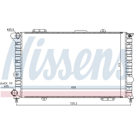 Radiator, motorkoeling NISSENS 60053