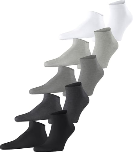 Esprit Solid-Mix 5-Pack duurzaam organisch katoen multipack sneakersokken heren veelkleurig - Maat 40-46