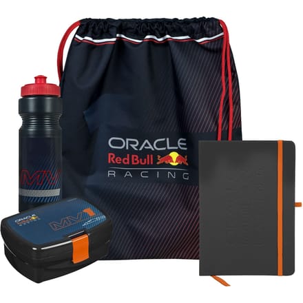 Red Bull schoolset; gymtas, lunchset en notitieboek