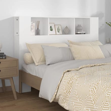 vidaXL - Hoofdbordkast - 140x18,5x104,5 - cm - wit