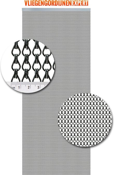 Vliegengordijn Aluminium Antraciet - 100cm x 240cm