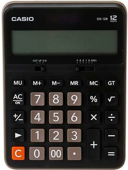 Casio Dx-12b Calculator Zilver