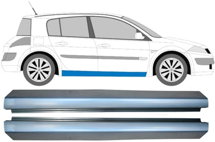 Reparatie dorpel voor Renault Megane II 2003-2012 / Links + Rechts / Set