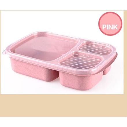 Boîte à déjeuner micro-ondes paille de blé vaisselle conteneur de stockage des aliments enfants école bureau boîte à Bento Portable sac à déjeuner rose