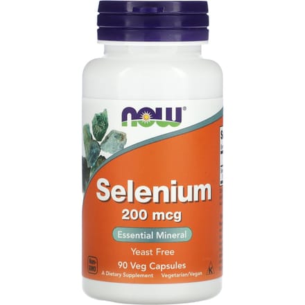 NOW Foods, Selenium, 200 mcg, 90 Plantaardige Capsules