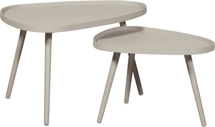 WOOOD Nissa Bijzettafels - Zand - Set van 2 - 39x71x52