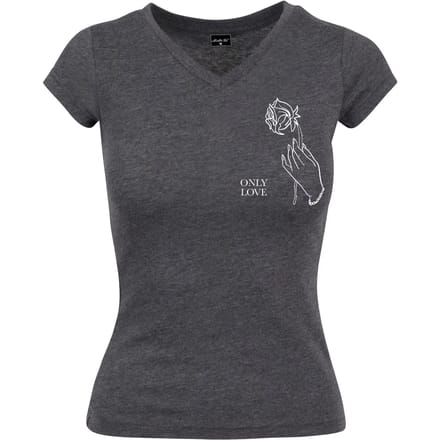 Mister Tee - Only Love Dames Tshirt - XL - Grijs