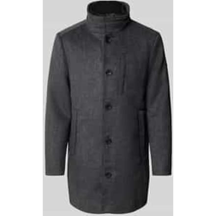 Tom Tailor - 2-in-1 wollen jas met afneembare binnenjas - Maat XXL - dark grey black herringbone