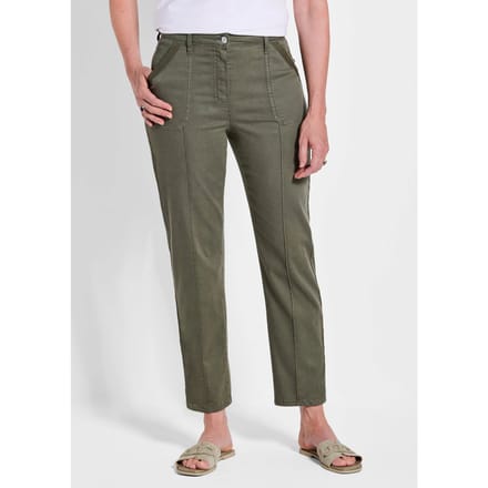 Cargobroek SARA met biesjes - kaki - Gr. 26 van Goldner Fashion