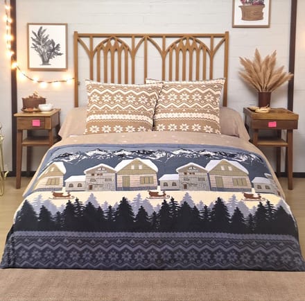 Dekbedovertrek Flanel - Winter - 240 x 220 cm - Kerst - Lousir