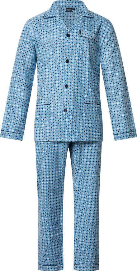 Gentlemen - heren pyjama 9441 - flanel - blauw - maat 60