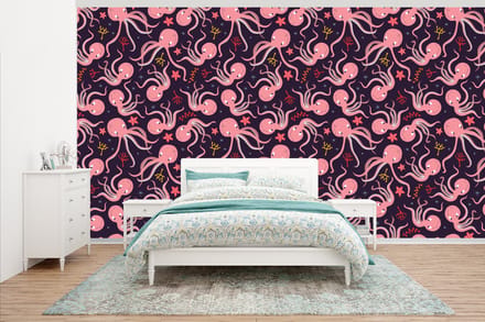 Behang - Fotobehang Octopus - Baby - Design - Breedte 500 cm x hoogte 280 cm
