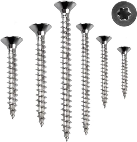 Houten Schroeven Torx 5.0x70mm Spaanplaatschroeven Volledige Schroefdraad RVS (100st)