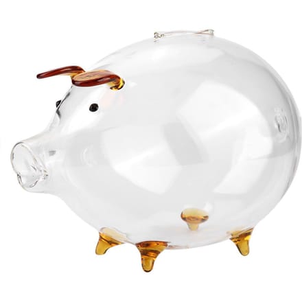Transparant Glas Varken Spaarpot Spaarvarken Geld Spaardoos Kinderen Cadeau white