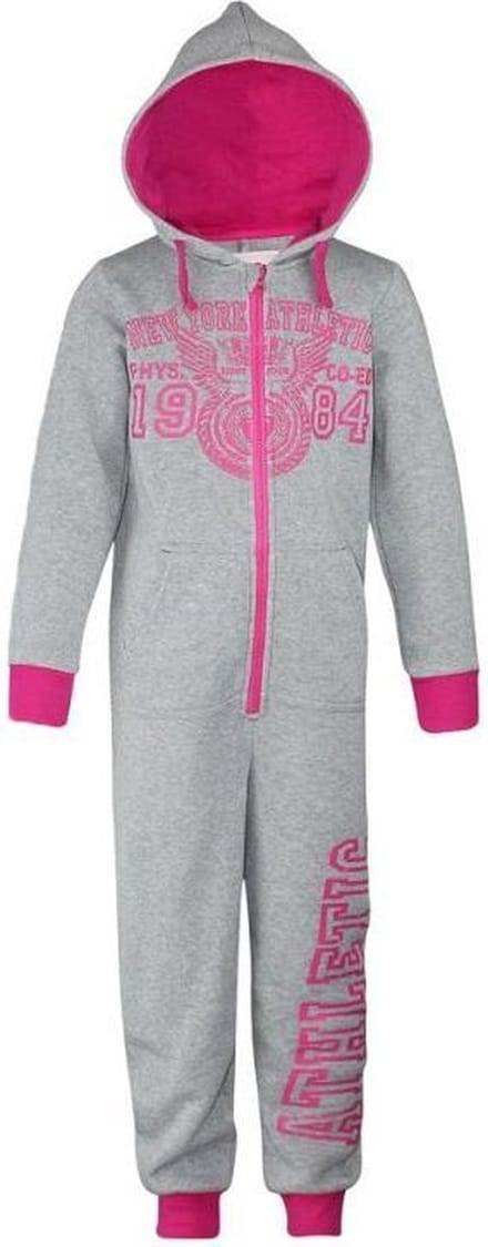 Onesie - Joggingstof - Maat 92/98 - huispak joggingpak - Grijs