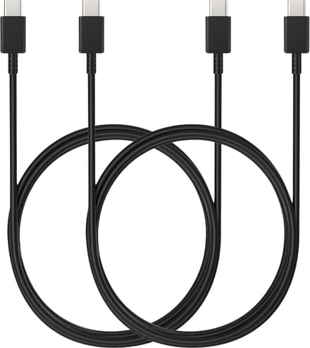 2x USB C naar USB C Kabel Zwart - 2 meter - Oplaadkabel voor Samsung Galaxy NOTE 20 / NOTE 20 ULTRA