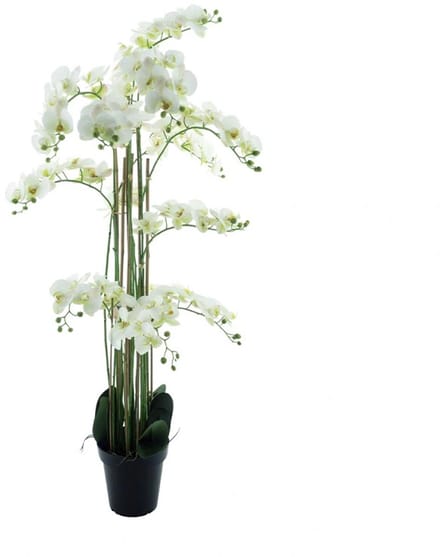 Kunst Phalaenopsis Orchidee In Pot 140 cm - Wit