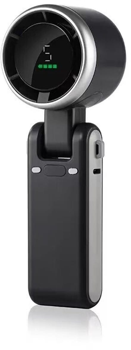 Mini draagbare handturbineventilator, USB-oplaadbare koelventilator, tot 10 uur gebruik - Zwart
