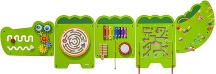Viga Toys - Houten - Wandspeelbord - Krokodil Groot - Lengte 187cm